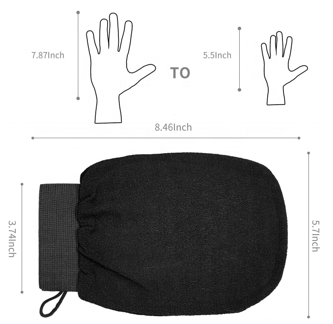 Exfoliate & Glow – Premium Body Scrubber Towel, Moroccan Glove & Korean Mitt